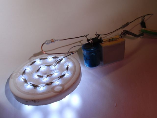 светодиодный светильник от батареек своими руками