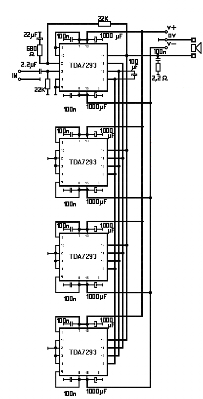 Схема микросхемы tda7293